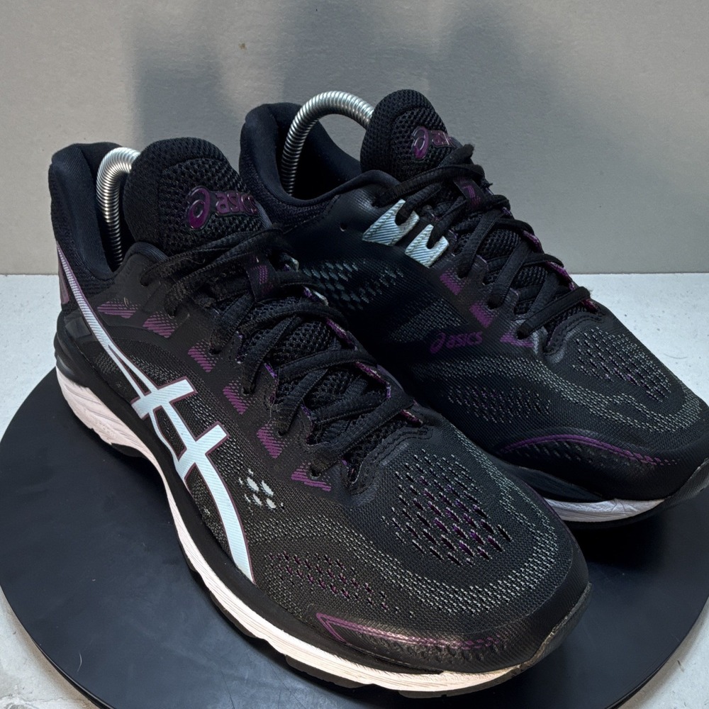 ASICS Women's GT 2000 Lace Up Running Sneakers Black Purple White TJG924 SZ 10